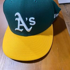 7 5/8’s Oakland Athletics New Era Green/Yellow Authentic Collection On-Field
